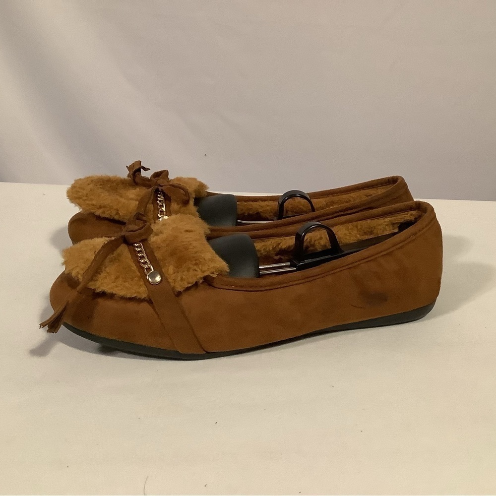 ASHLEY Blue Moccasin Style Slip On Shoes